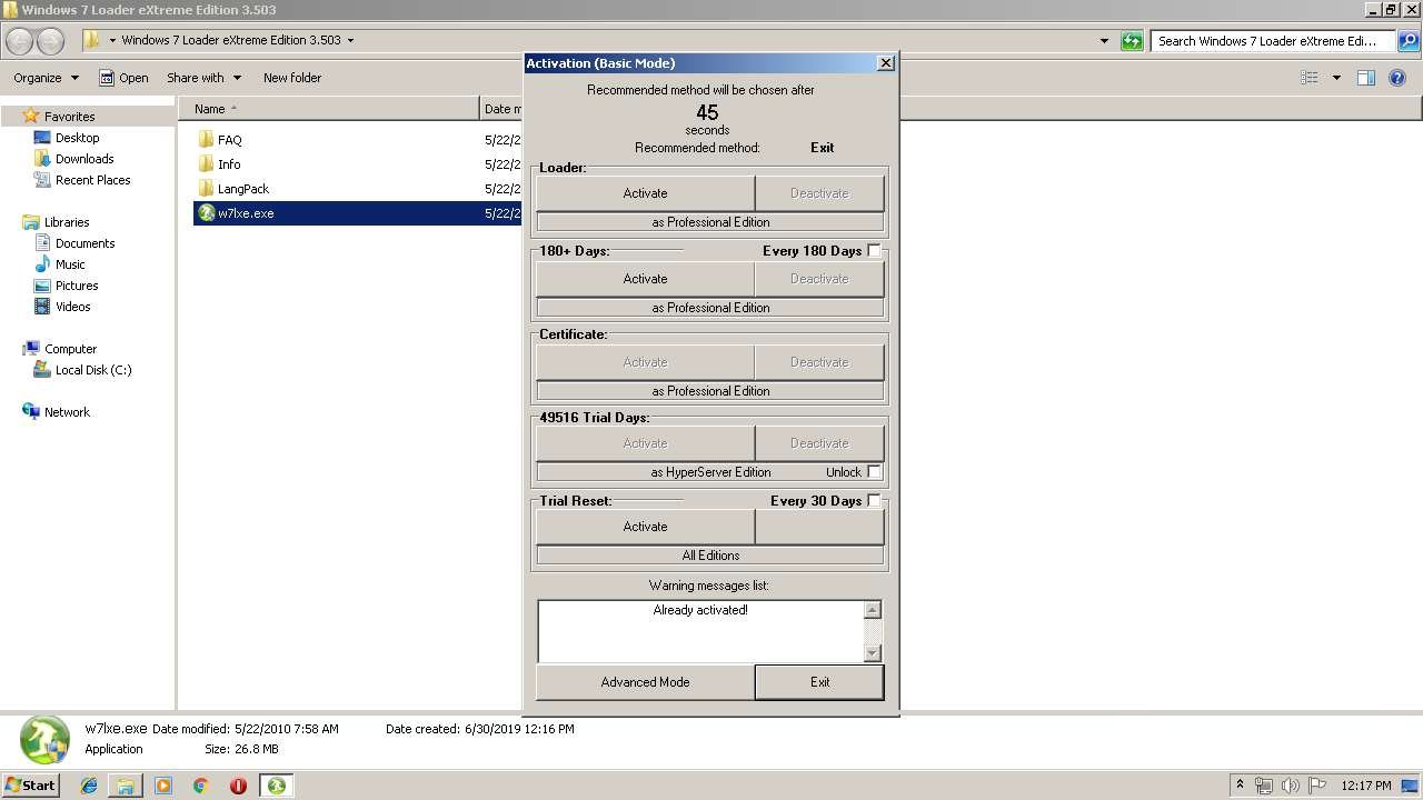 Windows 7 Loader eXtreme Edition v3.503